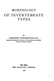 Cover of: Morphology of invertebrate types