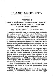 Cover of: Plane geometry by Long, Edith.