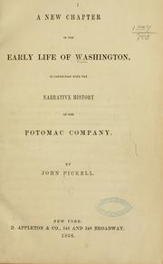 Cover of: A new chapter in the early life of Washington by John Pickell, John Pickell