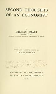 Cover of: Second thoughts of an economist by Smart, William