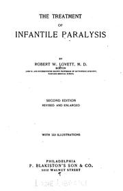 Cover of: The treatment of infantile paralysis by Robert Williamson Lovett