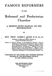Cover of: Famous reformers of the Reformed and Presbyterian churches.