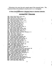 Cover of: A union list of collections of English drama in American libraries