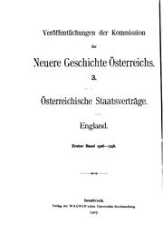 Cover of: Österreichische staatsverträge.: England.