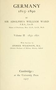 Cover of: Germany, 1815-1890. by Adolphus William Ward