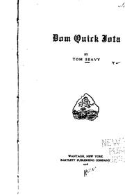 Cover of: Dom Quick Jota by Tom Seavy