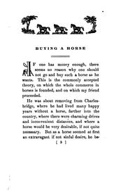 Cover of: Buying a horse by William Dean Howells