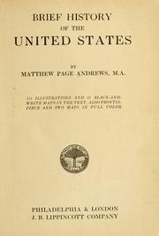 Cover of: Brief history of the United States by Andrews, Matthew Page