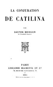 Cover of: La conjuration de Catilina by Boissier, Gaston