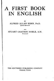 Cover of: A first book in English
