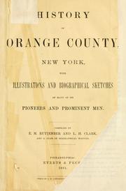 Cover of: History of Orange County, New York