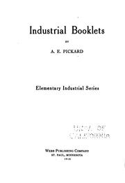 Cover of: Industrial booklets