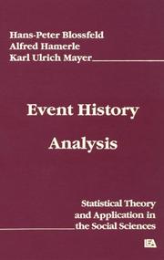 Cover of: Event history analysis | Hans-Peter Blossfeld