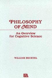 Cover of: Philosophy of mind: an overview for cognitive science