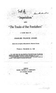 Cover of: Imperialism" and "the tracks of our forefathers"