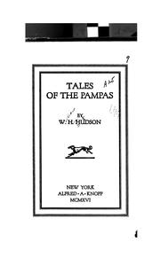 Cover of: Tales of the Pampas by W. H. Hudson
