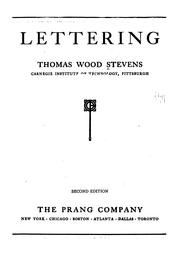 Cover of: Lettering by Thomas Wood Stevens