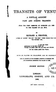 Cover of: Transits of Venus. by Richard A. Proctor