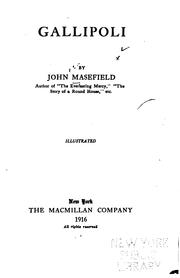 Cover of: Gallipoli by John Masefield