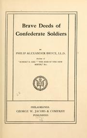 Cover of: Brave deeds of Confederate soldiers