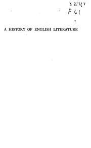Cover of: A history of English literature for students