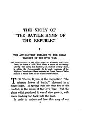 The story of the Battle hymn of the republic by Florence Howe Hall