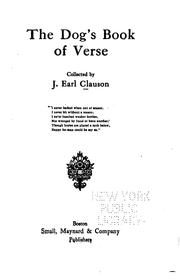 Cover of: The dog's book of verse