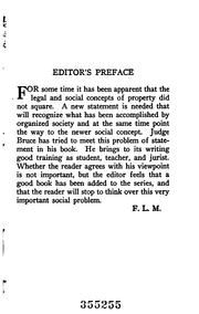 Cover of: Property and society
