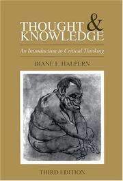 Cover of: Thought and Knowledge by Diane F. Halpern