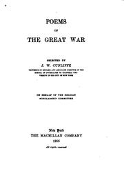 Cover of: Poems of the great war