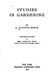 Cover of: Studies in gardening
