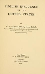 Cover of: English influence on the United States.