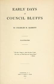 Early days at Council Bluffs by Charles Henry Babbitt