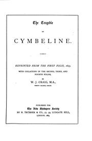 Cover of: The tragedie of Cymbeline by William Shakespeare