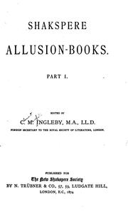 Cover of: Shakspere allusion-books: Part I