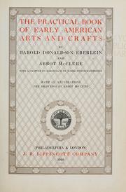 Cover of: The practical book of early American arts and crafts