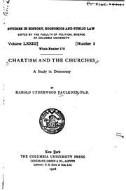 Cover of: Chartism and the churches: a study in democracy