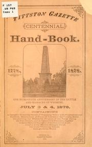 Cover of: Pittston gazette centennial hand-book, 1778-1878 by 