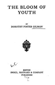 Cover of: bloom of youth | Dorothy Foster Gilman