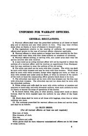 Cover of: Regulations governing the uniforms for warrant officers and enlisted persons of the United States Coast Guard. 1916.