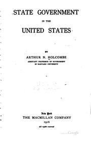 Cover of: State government in the United States