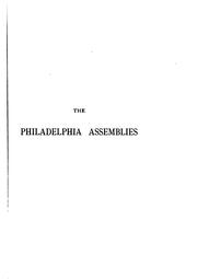 Cover of: The Philadelphia assemblies
