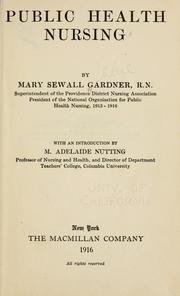 Cover of: Public health nursing by Mary Sewall Gardner