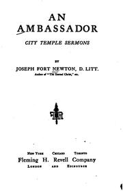 Cover of: An ambassador: City temple sermons