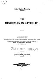 Cover of: The demesman in Attic life