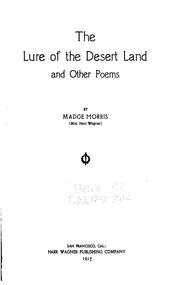 Cover of: The lure of the desert land, and other poems