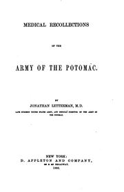 Cover of: Medical recollections of the Army of the Potomac.