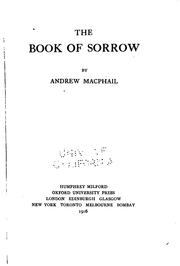 Cover of: The book of sorrow