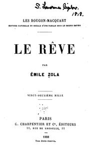 Cover of: Le rêve by Émile Zola