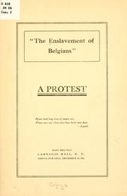 Cover of: The enslavement of Belgians | 